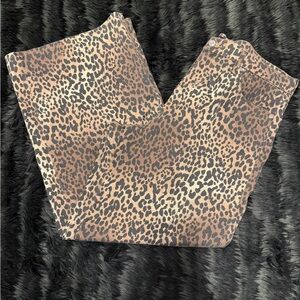 GAP Denim High Rise Wide-Leg Animal Print Pants